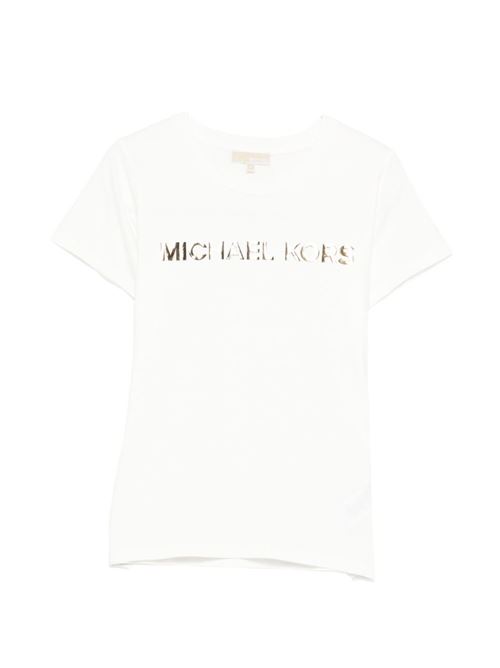 T-shirt bambina Michael Kors bianca con logo Michael Kors Kids | R30603117